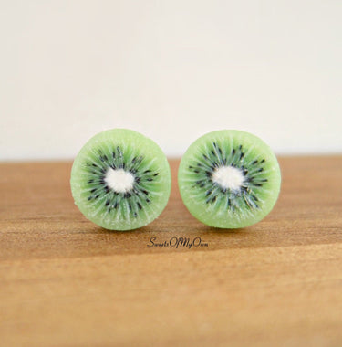 Kiwi Slice - Stud Earrings